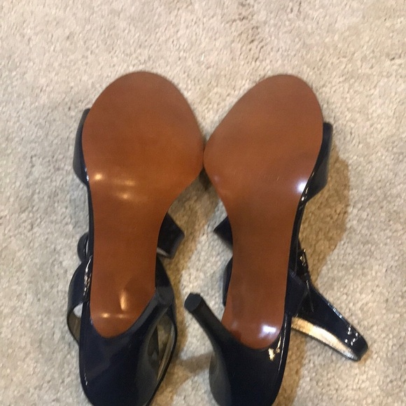 Marc Fisher Navy Blue Ankle Strap Sandals-Size 10 - Picture 3 of 9